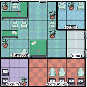 The Casino, puzzle grid from Murdoku