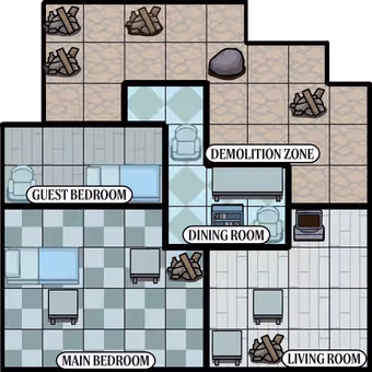 Demolition Zone, puzzle grid from Murdoku
