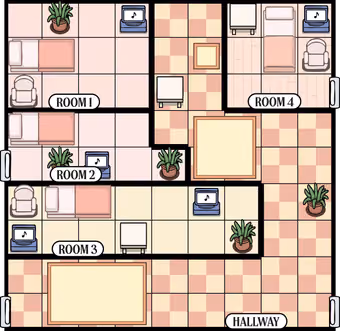 The Hotel, puzzle grid from Murdoku