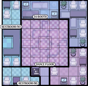 The Nightclub, puzzle grid from Murdoku