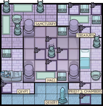 Temple of Anubis, puzzle grid from Murdoku: Back in Time
