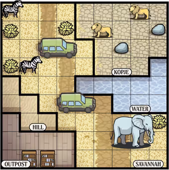 The Safari Tour (Botswana), puzzle grid from Murdoku: Around the World