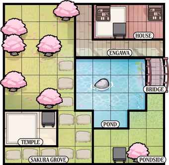 Sakura Gardens (Japan), puzzle grid from Murdoku: Around the World
